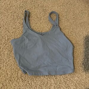 blue workout tank top